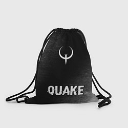 Рюкзак-мешок Quake glitch на темном фоне: символ, надпись, цвет: 3D-принт