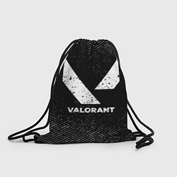 Рюкзак-мешок Valorant с потертостями на темном фоне, цвет: 3D-принт
