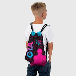 Рюкзак-мешок GTA - neon gradient: надпись, символ, цвет: 3D-принт — фото 2