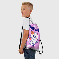 Рюкзак-мешок Маша кошечка с сердечком, цвет: 3D-принт — фото 2