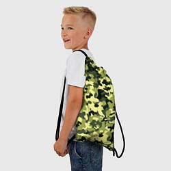 Рюкзак-мешок Камуфляж Зеленые листья, цвет: 3D-принт — фото 2