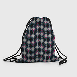 Рюкзак-мешок Классический ромбовидный текстурированный узор на, цвет: 3D-принт
