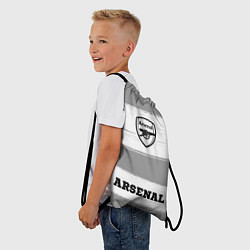 Рюкзак-мешок Arsenal sport на светлом фоне: символ, надпись, цвет: 3D-принт — фото 2