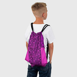 Рюкзак-мешок Розовый комбинированный неоновый узор, цвет: 3D-принт — фото 2