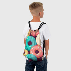 Рюкзак-мешок Пончики и только пончики, цвет: 3D-принт — фото 2