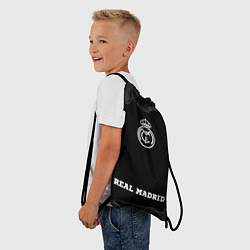Рюкзак-мешок Real Madrid sport на темном фоне: символ, надпись, цвет: 3D-принт — фото 2