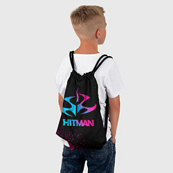 Рюкзак-мешок Hitman - neon gradient, цвет: 3D-принт — фото 2