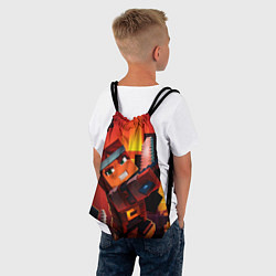 Рюкзак-мешок Minecraft арт, цвет: 3D-принт — фото 2
