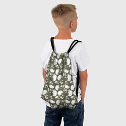 Рюкзак-мешок Череп гранж, цвет: 3D-принт — фото 2