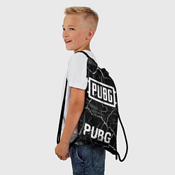 Рюкзак-мешок PUBG glitch на темном фоне: символ, надпись, цвет: 3D-принт — фото 2