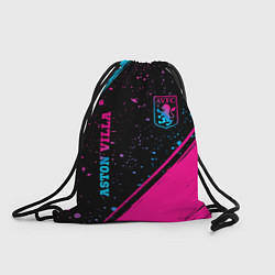 Рюкзак-мешок Aston Villa - neon gradient: надпись, символ, цвет: 3D-принт