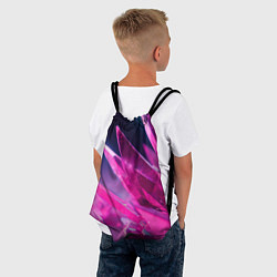 Рюкзак-мешок Розовые кристаллы, цвет: 3D-принт — фото 2