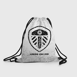 Рюкзак-мешок Leeds United с потертостями на светлом фоне, цвет: 3D-принт