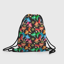 Рюкзак-мешок Разноцветные рыбы паттерн, цвет: 3D-принт