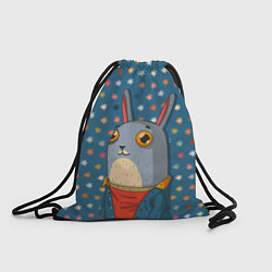 Рюкзак-мешок Милый зайка с большими глазами, цвет: 3D-принт