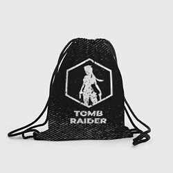 Рюкзак-мешок Tomb Raider с потертостями на темном фоне, цвет: 3D-принт