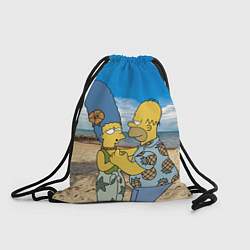 Рюкзак-мешок Гомер Симпсон танцует с Мардж на пляже, цвет: 3D-принт