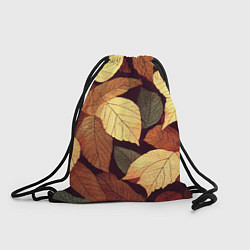 Рюкзак-мешок Листья осени узор, цвет: 3D-принт