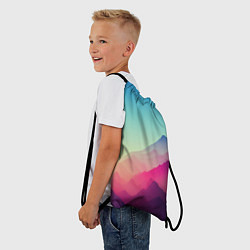 Рюкзак-мешок Горный пейзаж в пастельных тонах, цвет: 3D-принт — фото 2