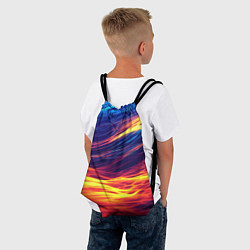 Рюкзак-мешок Волны неон, цвет: 3D-принт — фото 2