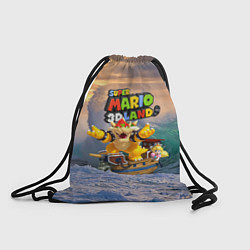 Рюкзак-мешок Принцесса Персик на корабле Боузера - Super Mario, цвет: 3D-принт