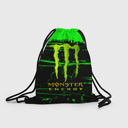 Рюкзак-мешок Monster energy green neon, цвет: 3D-принт