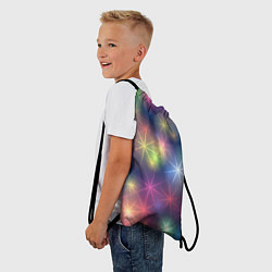 Рюкзак-мешок Разноцветные неоновые блики, цвет: 3D-принт — фото 2