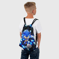 Рюкзак-мешок Sonic neon squares, цвет: 3D-принт — фото 2