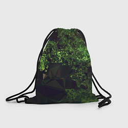Рюкзак-мешок Полигональные фоны зеленые, цвет: 3D-принт