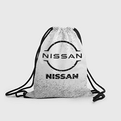 Рюкзак-мешок Nissan с потертостями на светлом фоне, цвет: 3D-принт