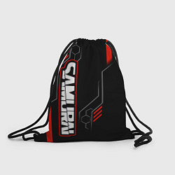 Рюкзак-мешок Samurai - Красный техно - Киберпанк, цвет: 3D-принт