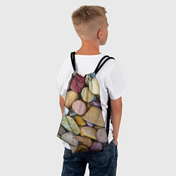 Рюкзак-мешок Морская галька - пляж, цвет: 3D-принт — фото 2