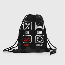 Рюкзак-мешок Eat, sleep, Hitman, repeat, цвет: 3D-принт