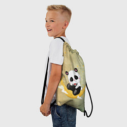 Рюкзак-мешок Панда на месяце, цвет: 3D-принт — фото 2