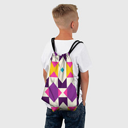 Рюкзак-мешок Геометрический цветной орнамент, цвет: 3D-принт — фото 2