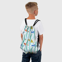 Рюкзак-мешок Детский рисунок рыбки акварель, цвет: 3D-принт — фото 2