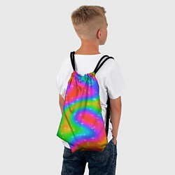 Рюкзак-мешок Световые блики на радужном фоне, цвет: 3D-принт — фото 2