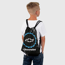 Рюкзак-мешок Chevrolet в стиле Top Gear со следами шин на фоне, цвет: 3D-принт — фото 2