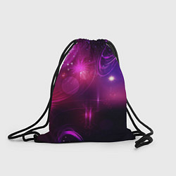 Рюкзак-мешок Фиолетовые неоновые блики, цвет: 3D-принт