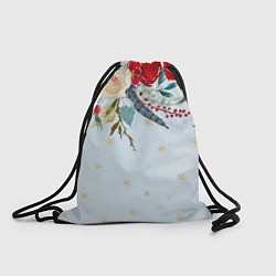Рюкзак-мешок Новогодний букет из роз, цвет: 3D-принт