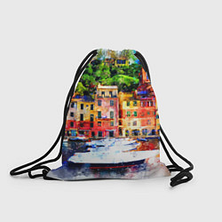 Рюкзак-мешок Картина красочный город, цвет: 3D-принт