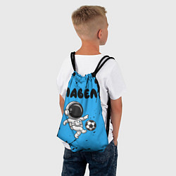 Рюкзак-мешок Павел космонавт футболист, цвет: 3D-принт — фото 2