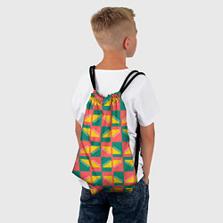 Рюкзак-мешок Геометрический цветной узор, цвет: 3D-принт — фото 2