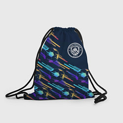 Рюкзак-мешок Manchester City градиентные мячи, цвет: 3D-принт