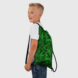 Рюкзак-мешок Зелёный лёд - текстура, цвет: 3D-принт — фото 2