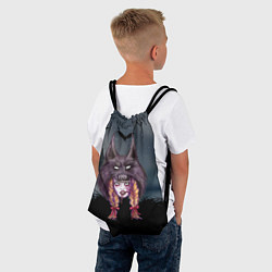 Рюкзак-мешок Девушка в скальпеле волка, цвет: 3D-принт — фото 2