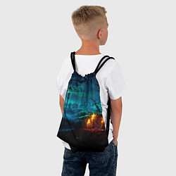 Рюкзак-мешок Мрачное место, цвет: 3D-принт — фото 2