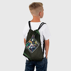 Рюкзак-мешок Тигнари в ромбе, цвет: 3D-принт — фото 2