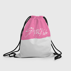 Рюкзак-мешок Stray Kids pink and white, цвет: 3D-принт