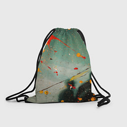 Рюкзак-мешок Светло-зелёный фон и разные краски, цвет: 3D-принт